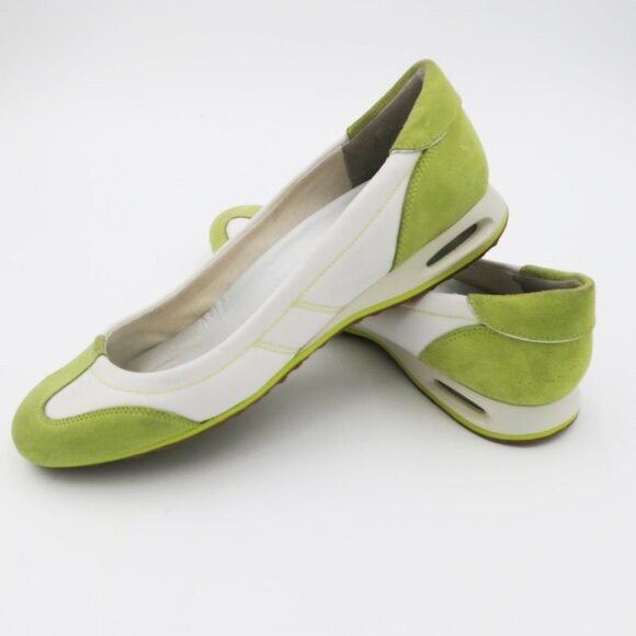 Nike Air x Cole Haan Green & White Slip-On Flats 9B Suede and Leather Excellent - Picture 10 of 16